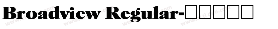 Broadview Regular字体转换